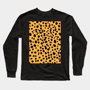 Dalmatian Print on Mustard Yellow Long Sleeve T-Shirt